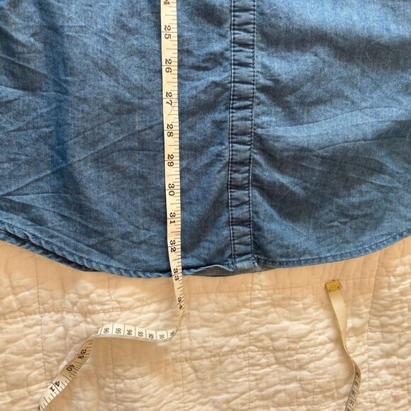 Levi's Chambray Button-Up Mini Dress - Womens XS or Girls L (12-13 yrs) - Picture 12 of 13
